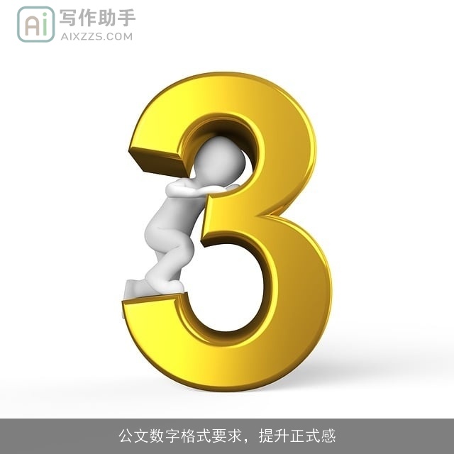 公文数字格式要求，提升正式感