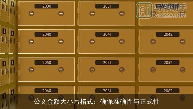 公文金额大小写格式：确保准确性与正式性