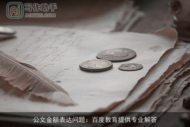 公文金额表达问题：百度教育提供专业解答