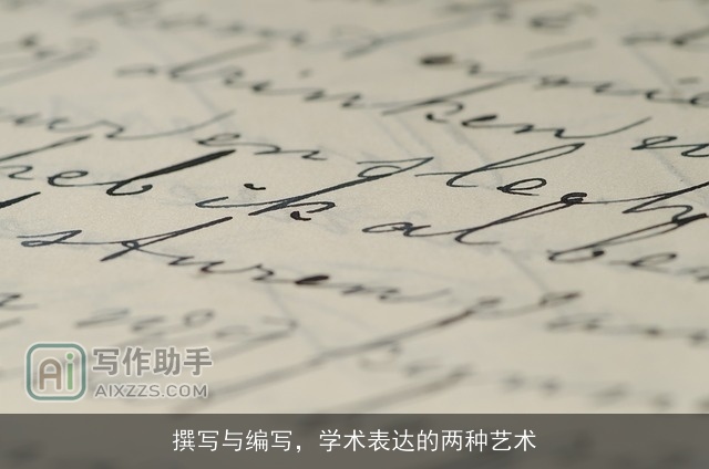 撰写与编写，学术表达的两种艺术