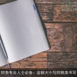 财务专业人士必备：金额大小写的精准书写