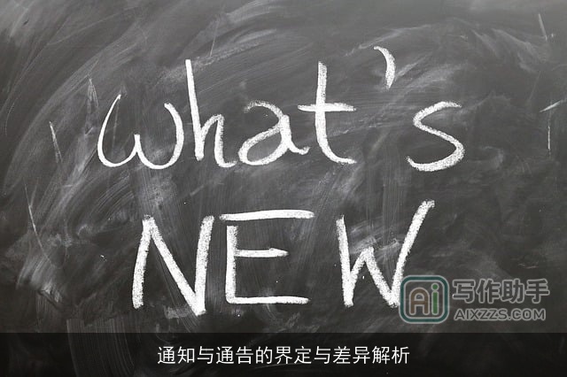 通知与通告的界定与差异解析