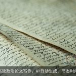 高效政治论文写作：AI自动生成，节省时间