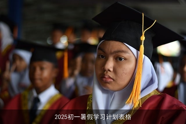 2025初一暑假学习计划表格