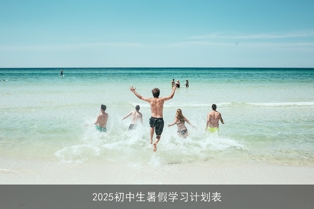 2025初中生暑假学习计划表
