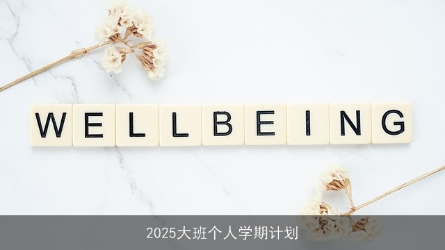 2025大班个人学期计划