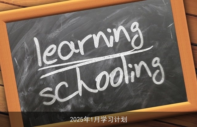 2025年1月学习计划