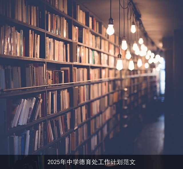 2025年中学德育处工作计划范文