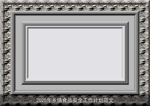 2025年乡镇食品安全工作计划范文