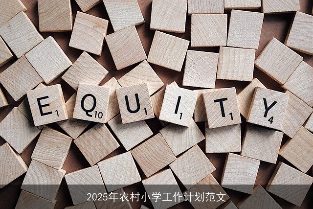 2025年农村小学工作计划范文