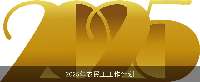 2025年农民工工作计划