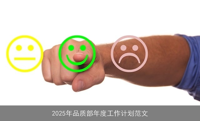 2025年品质部年度工作计划范文