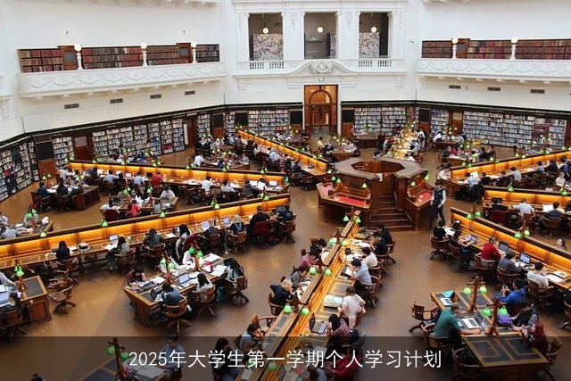 2025年大学生第一学期个人学习计划