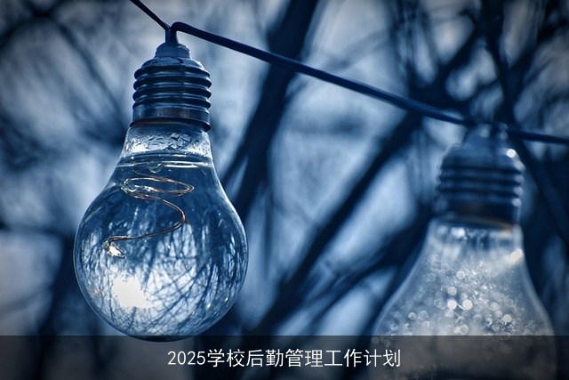 2025学校后勤管理工作计划