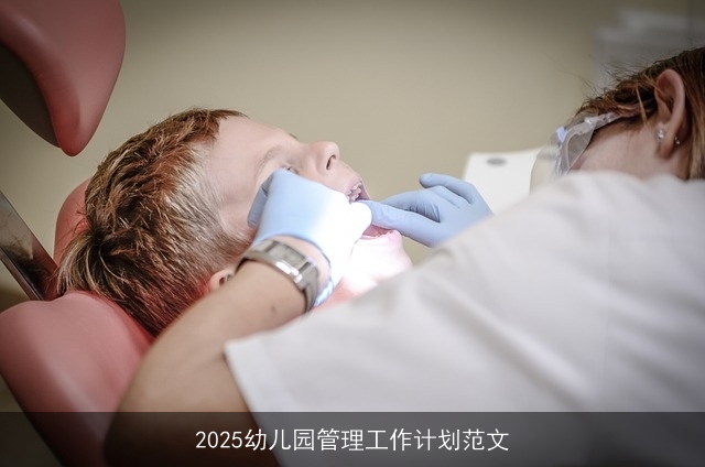 2025幼儿园管理工作计划范文