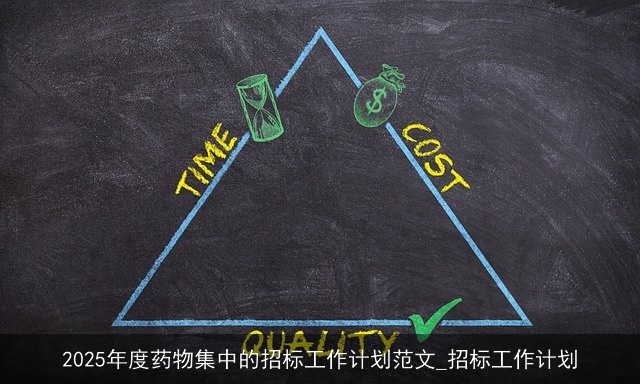 2025年度药物集中的招标工作计划范文_招标工作计划