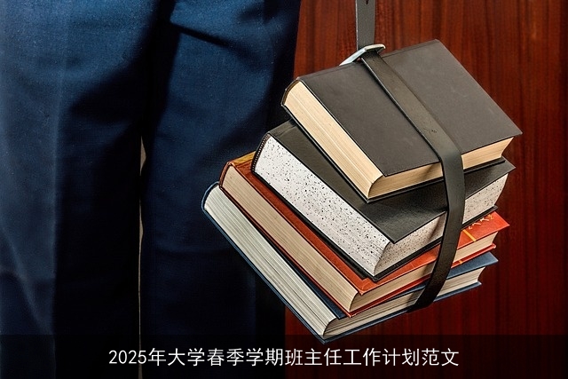 2025年大学春季学期班主任工作计划范文
