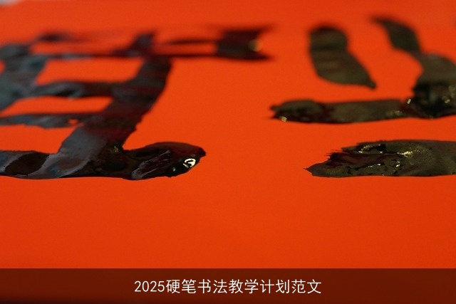 2025硬笔书法教学计划范文