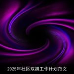 2025年社区双拥工作计划：军民融合共创和谐社区