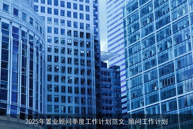 2025年置业顾问季度工作计划范文_顾问工作计划