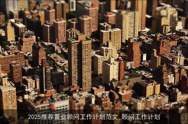 2025推荐置业顾问工作计划范文_顾问工作计划