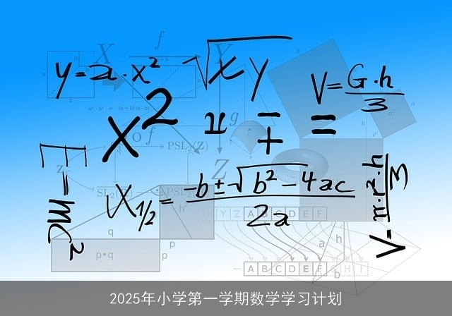 2025年小学第一学期数学学习计划