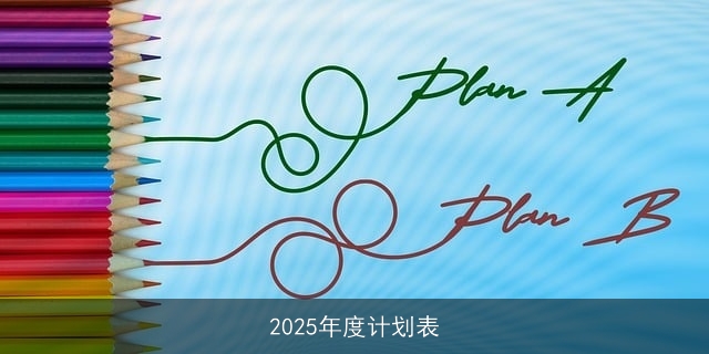 2025年度计划表