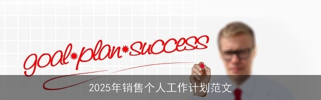 2025年销售个人工作计划范文