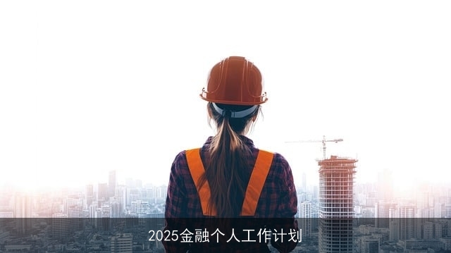2025金融个人工作计划