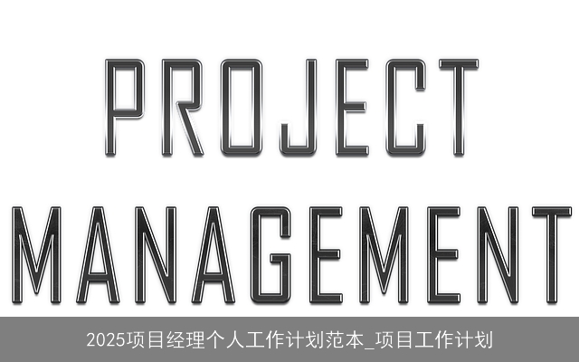 2025项目经理个人工作计划范本_项目工作计划