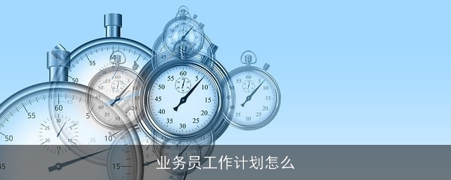 业务员工作计划怎么