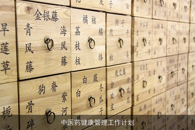 中医药健康管理工作计划