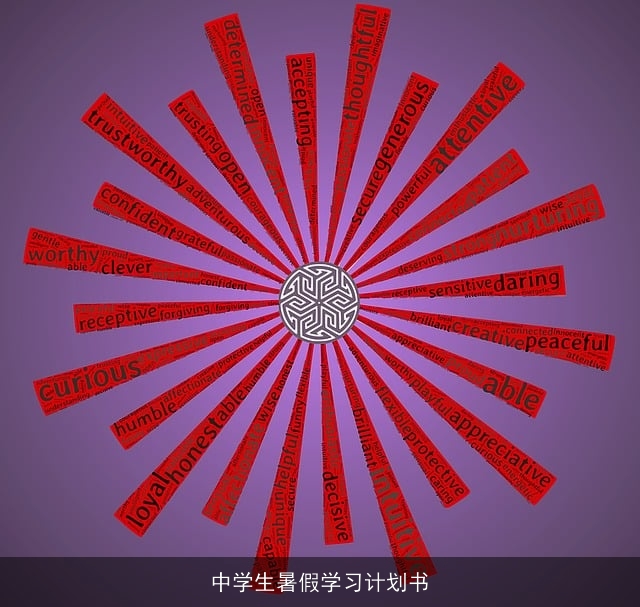 中学生暑假学习计划书