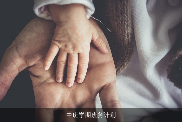 中班学期班务计划