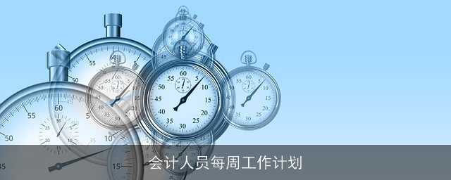 会计人员每周工作计划