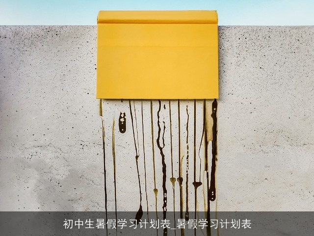 初中生暑假学习计划表_暑假学习计划表
