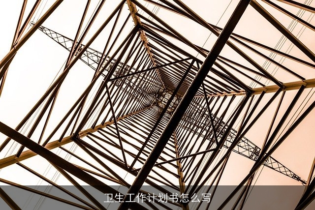 卫生工作计划书怎么写