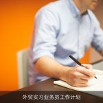 外贸实习业务员工作计划