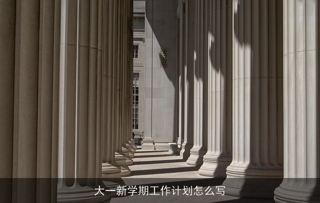 大一新学期工作计划怎么写