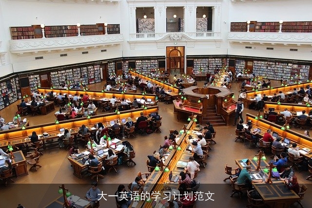 大一英语的学习计划范文