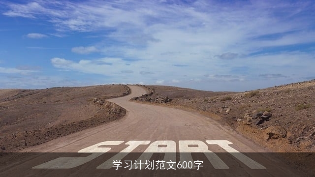 学习计划范文600字