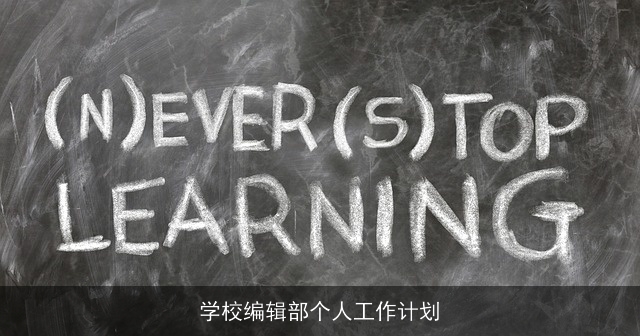 学校编辑部个人工作计划