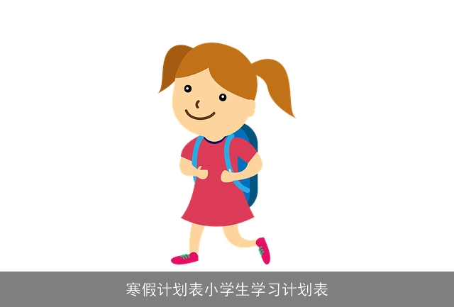寒假计划表小学生学习计划表