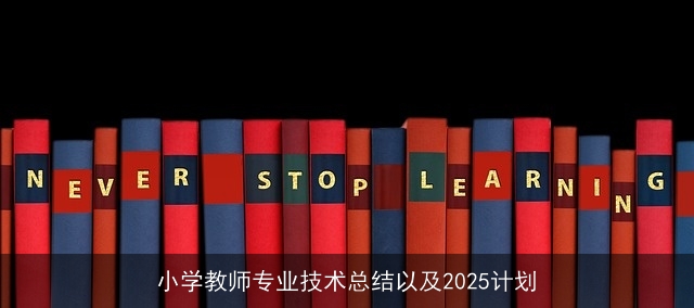 小学教师专业技术总结以及2025计划