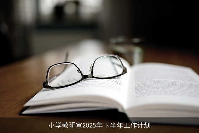 小学教研室2025年下半年工作计划