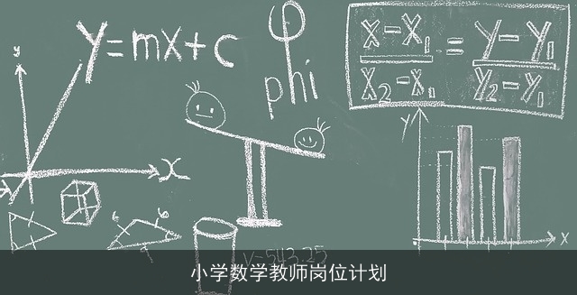 小学数学教师岗位计划