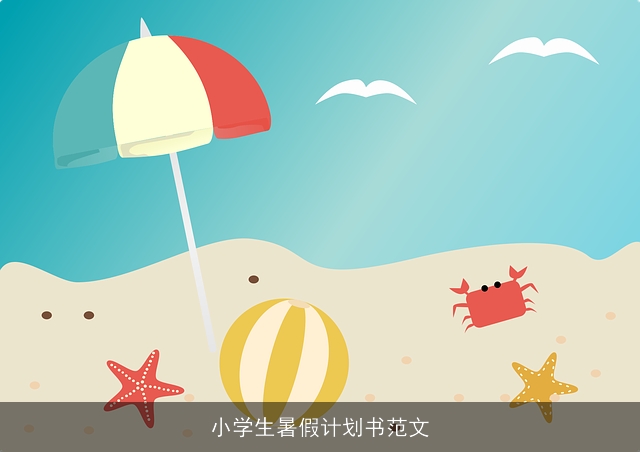 小学生暑假计划书范文