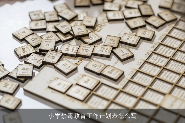 小学禁毒教育工作计划表怎么写