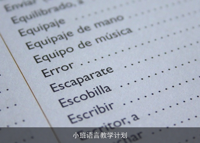 小班语言教学计划