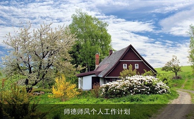 师德师风个人工作计划